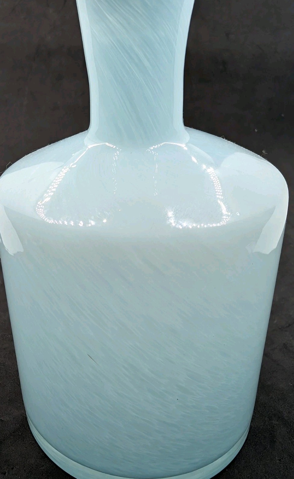 Empty Diffuser Glass Vessel Art Glass for natural wood reeds blue swirl