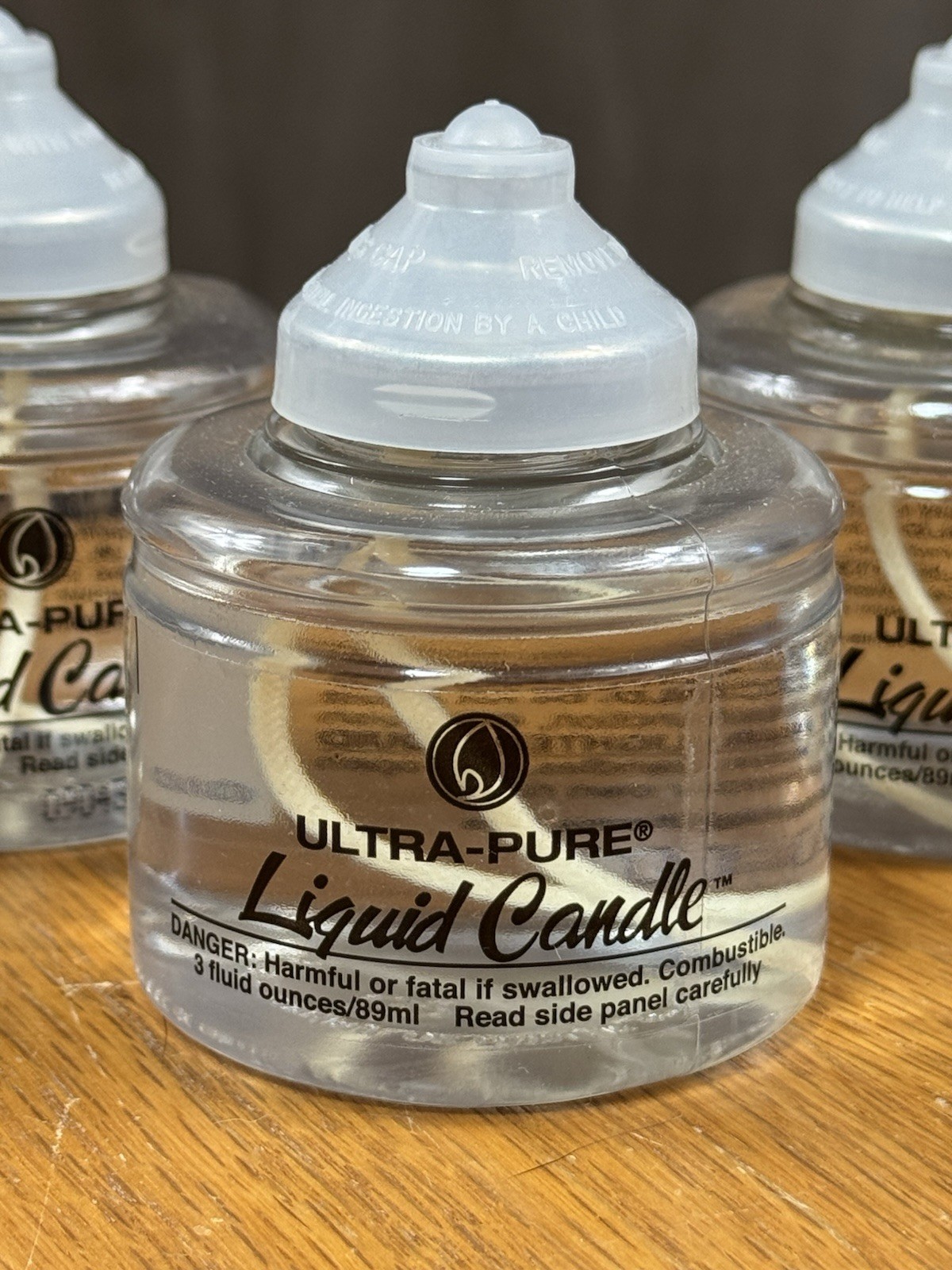 3 Ultra-Pure Liquid Candles 3 Oz. Unscented Liquid Paraffin, 20-25 Hr Burn Time