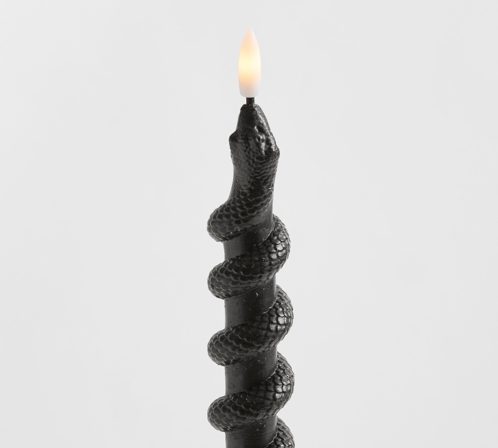 New Pottery Barn Flameless Snake Taper Candle Set of 2 Halloween