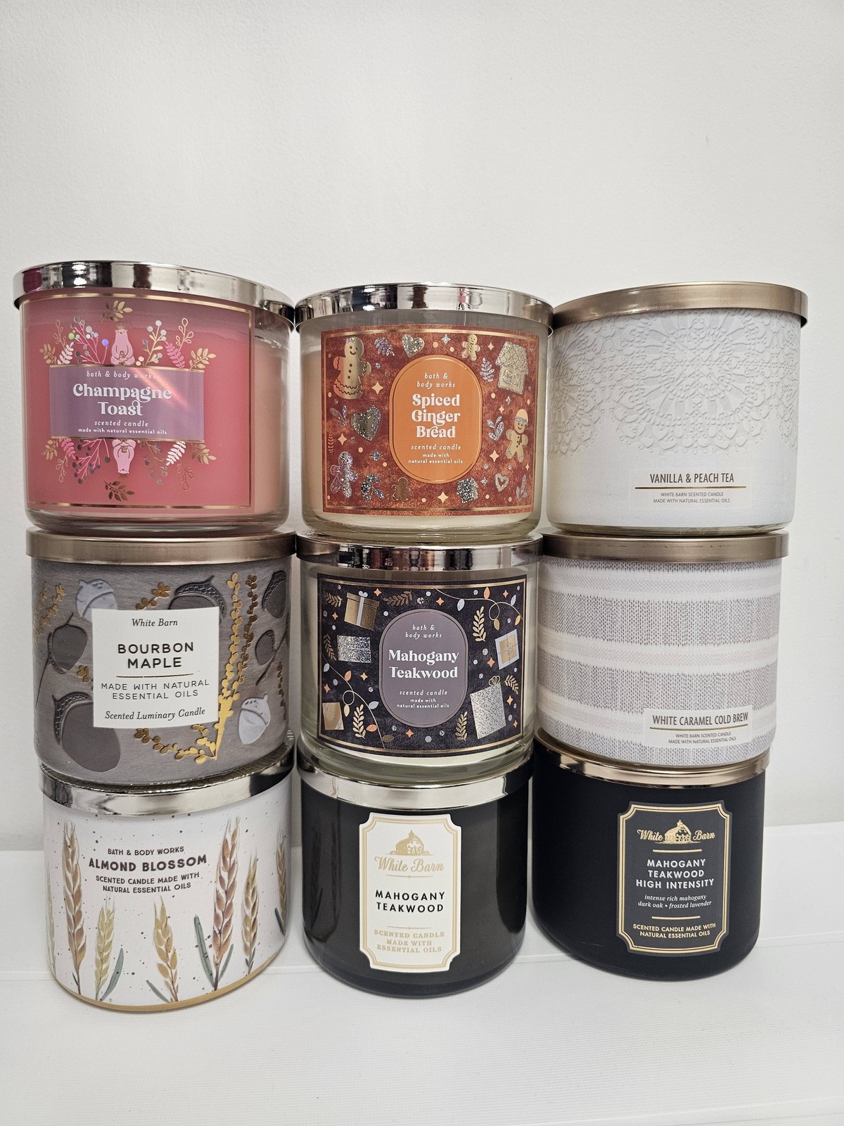 Bath & Body Works 3 Wick Scented Candle With Natural Essential Oils Pick Now