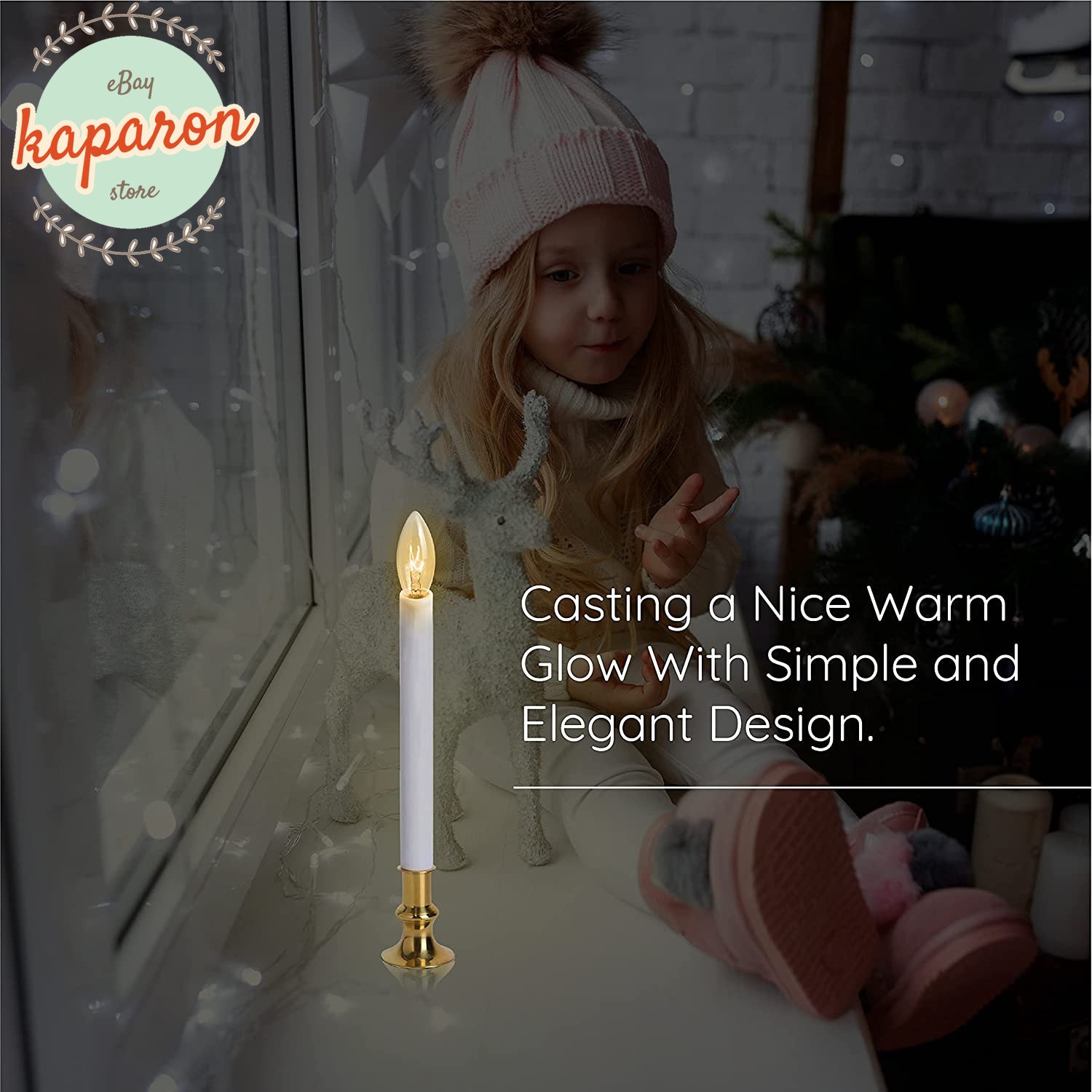 Electric Window Candle Light Glass Bulb Dusk To Dawn Sensor Lights Home Decor 6