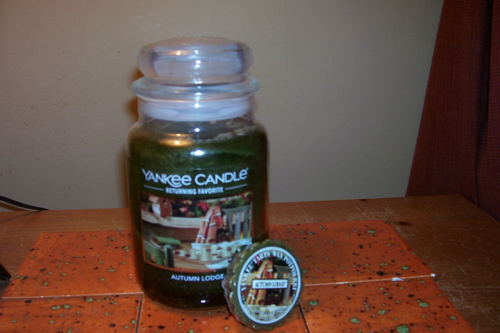yankee candle 22oz JAR AUTUMN LODGE + 1 TART