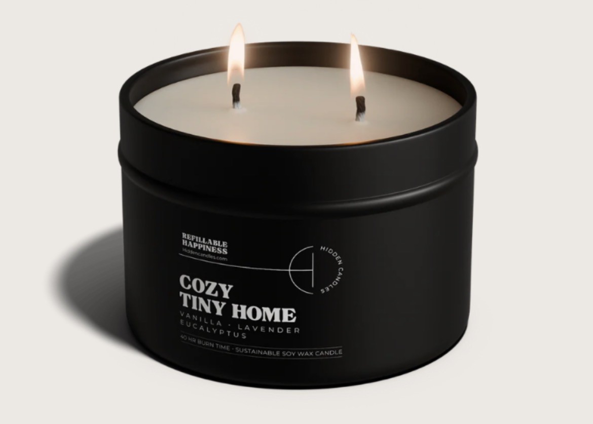 NEW Hidden Candles Cozy Tiny Home Scented Soy Wax Candle, Multiple Wick 10.6oz