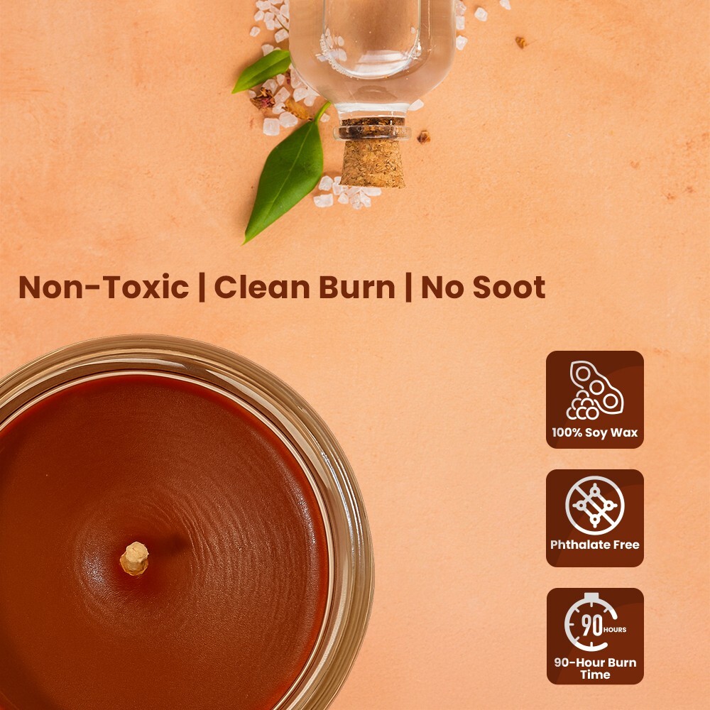 FPN Smoke Odor Eliminating Candles 12 Oz 100% Natural Soy Wax Candle Pack of 2