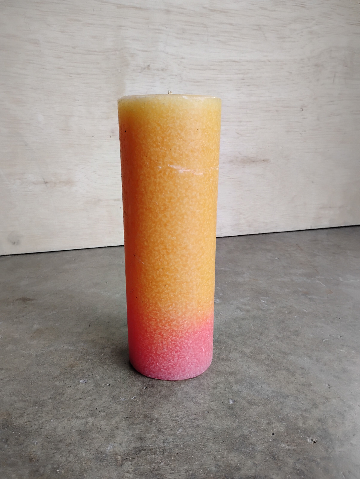 Vintage 70’s Unburned Pillar Candle 3″ x 9″ Multi Color Un-Sented