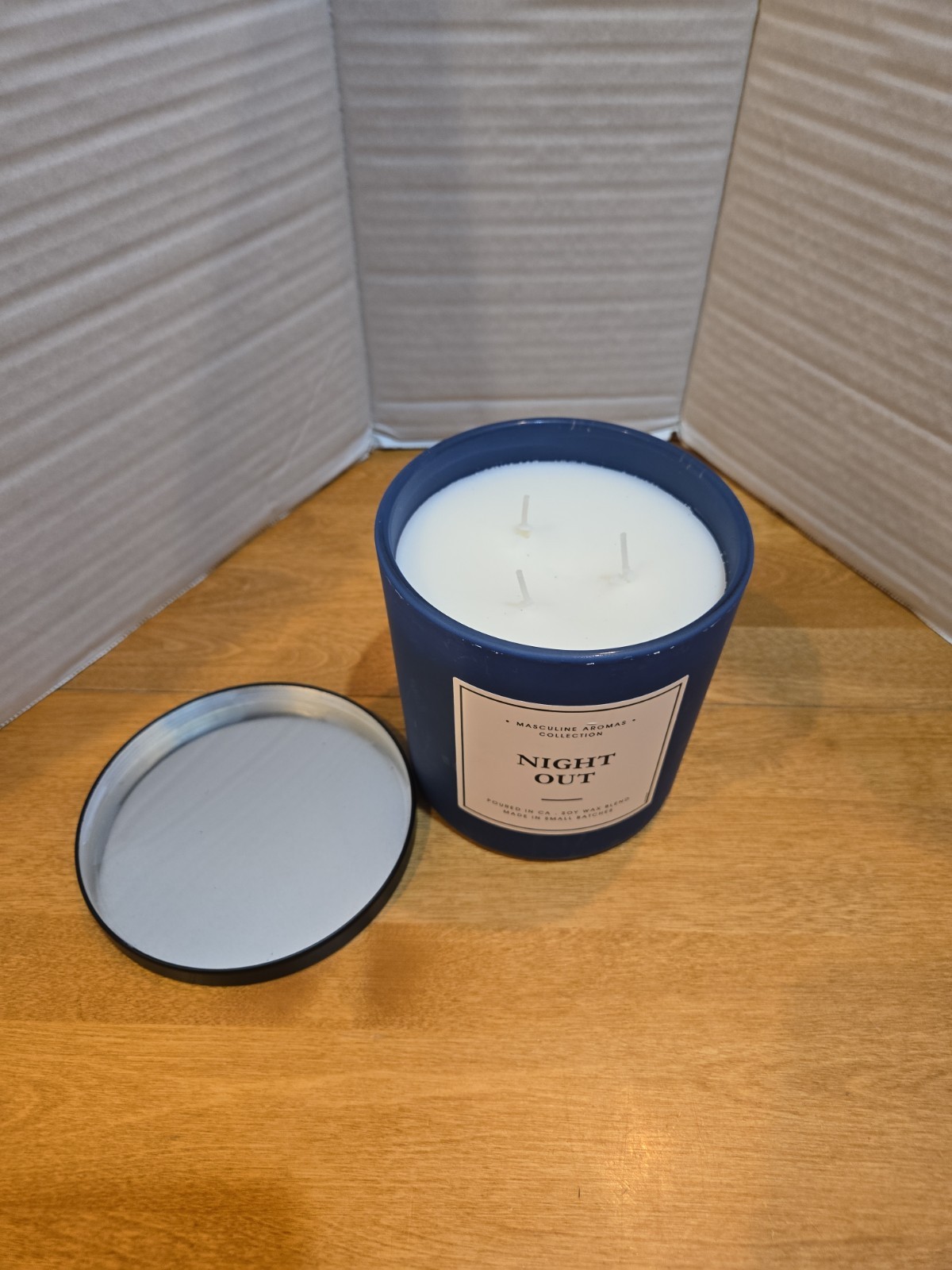 Leoben Night Out Three Wick 24 Ounce Candle Made In USA Vegan Soy Wax New
