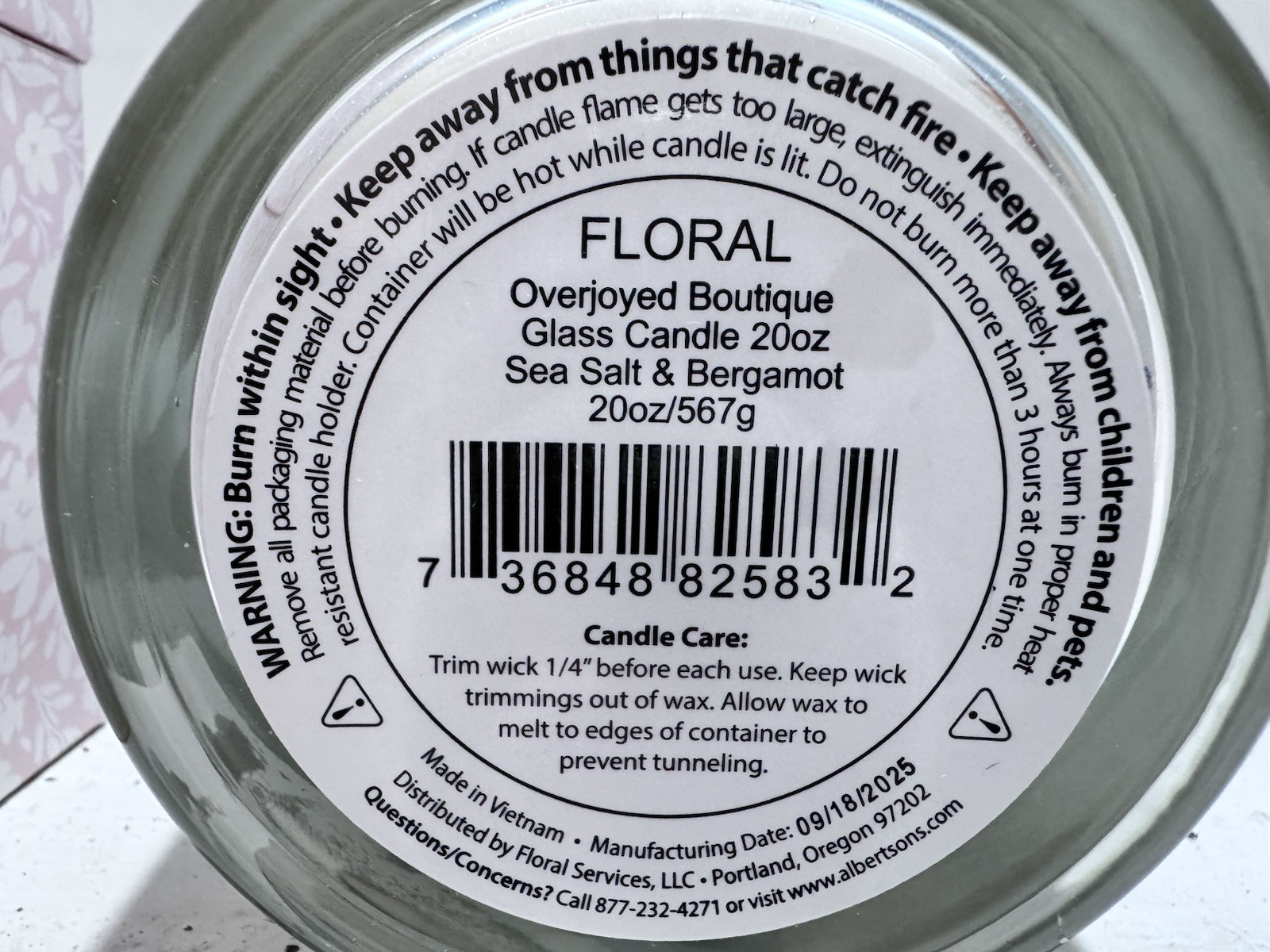 Overjoyed Boutique Candle Lot 6 SeaSalt Bergamot Magnolia Sage Aloe 4-6oz 2-20oz