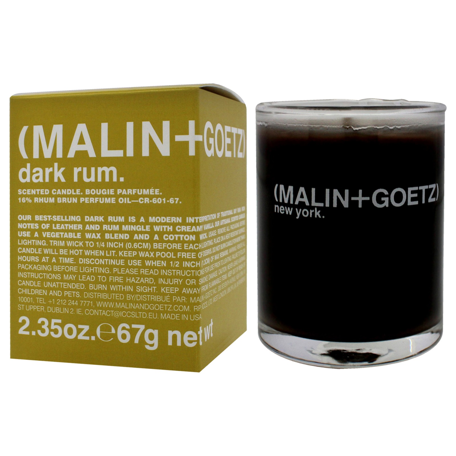 Scented Candle – Dark Rum Votive by Malin + Goetz for Unisex – 2.35 oz Candle