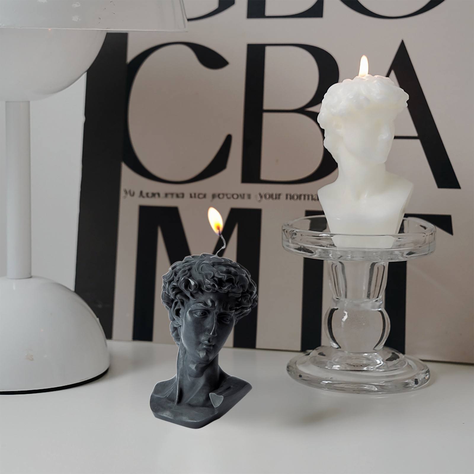 Ventray Scented Candle Davidgypsum Portrait For Home Bedroom Living Room Decor