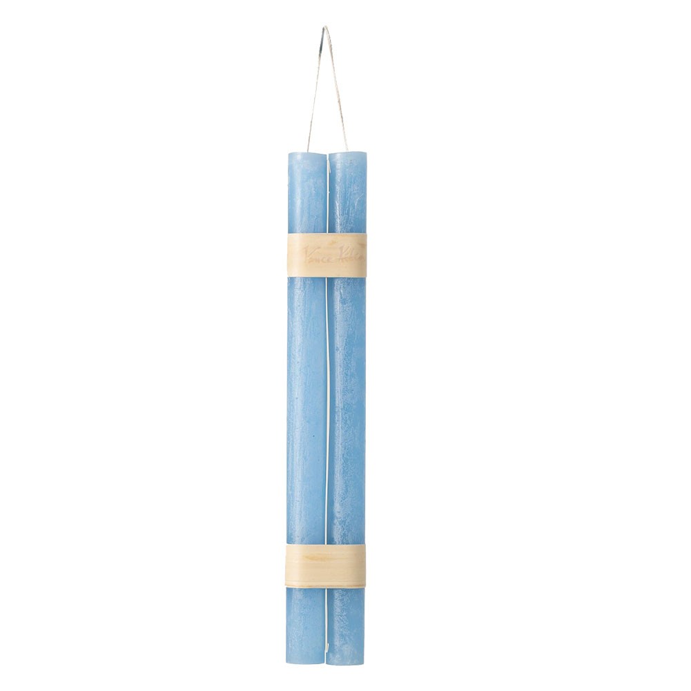 Vance Kitira Timber Taper Hanging Candle Pair, Crystal Blue Wax, 0.75″D x 12″H