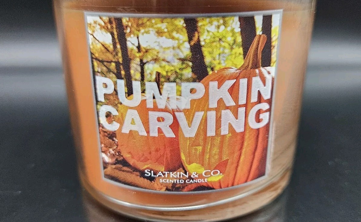 Bath & Body Works Pumpking Carving Slatkin Scented Candle 4 oz