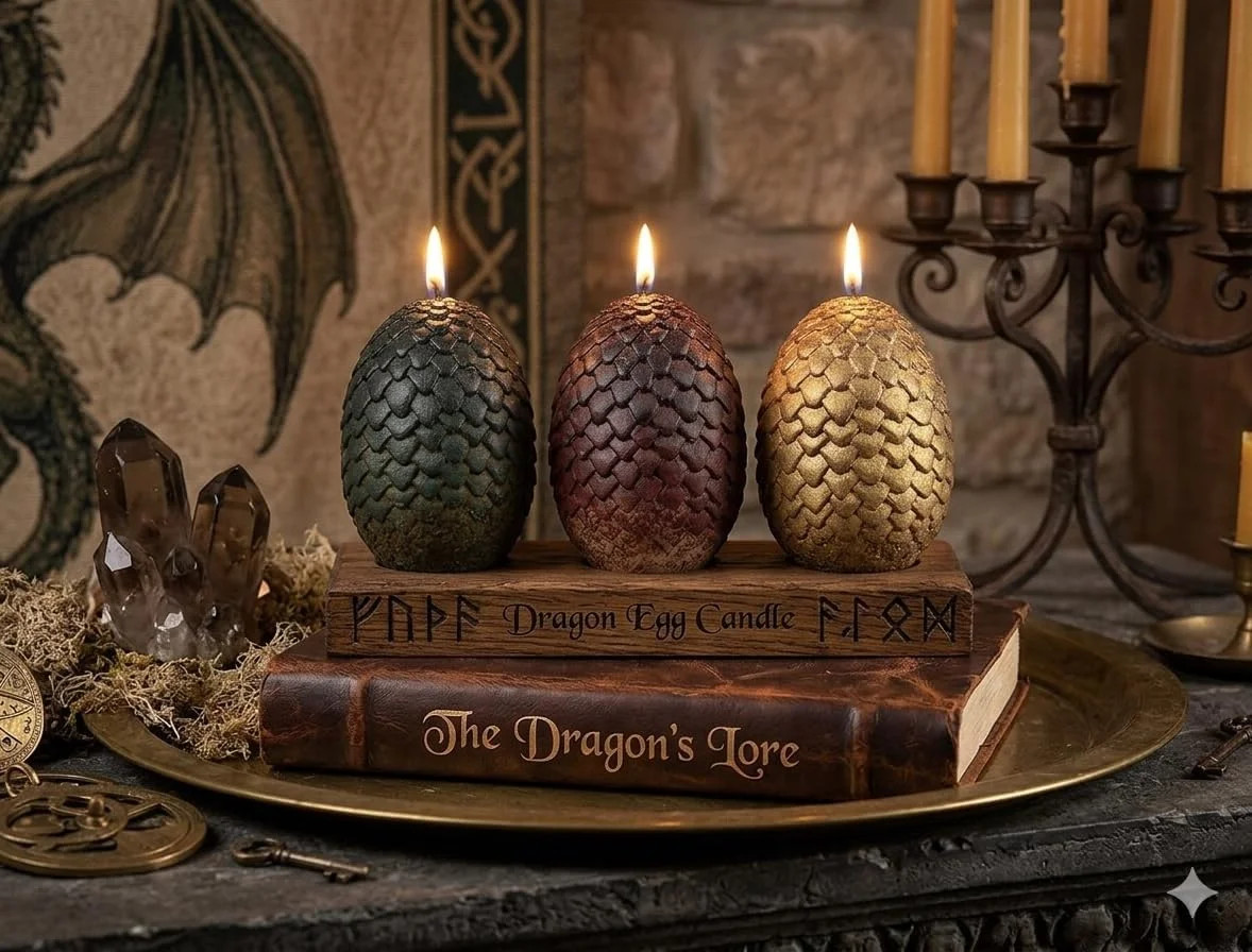 Game of Thrones Dragon Egg Replica Candles, Set of 3 – Officially Licensed Merch