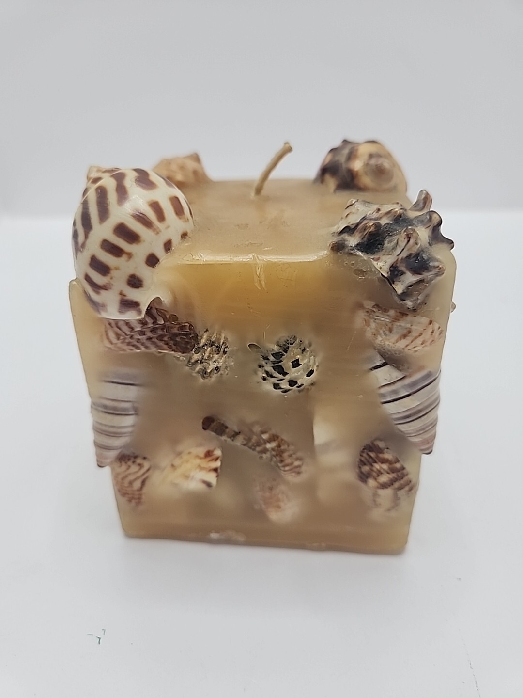 Vintage Hangmade Scented Gruvs Candles Made In USA Sea Shells 3 1/2″ Square