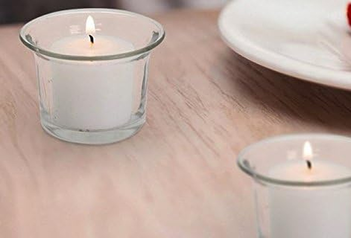 Long 10 Hour Burn Time Unscented Votive Candles – Small Candles for Birthdays, B