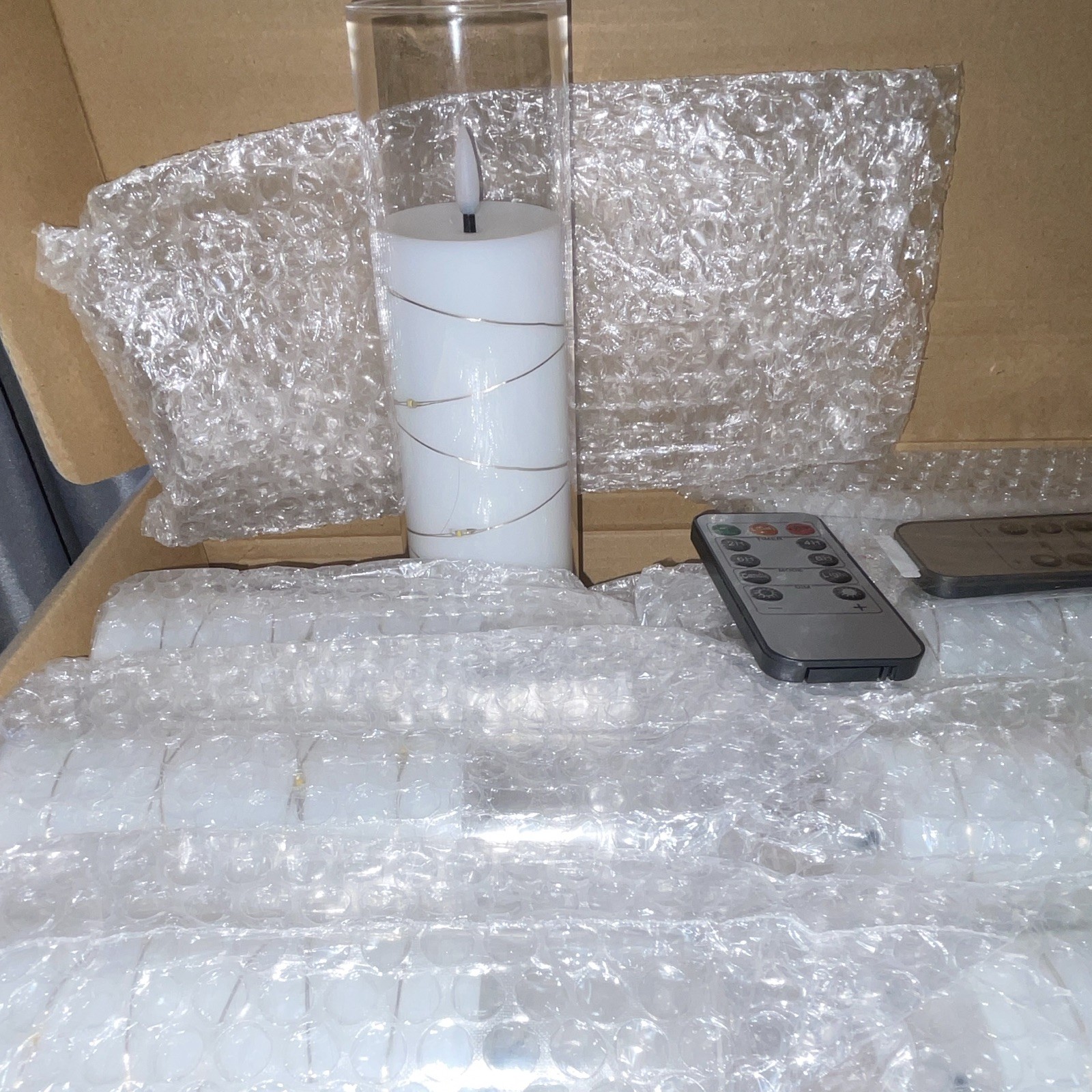 Flameless LED Candle 6-Pack White Large Pillar w/ Remote & Timer, AAA