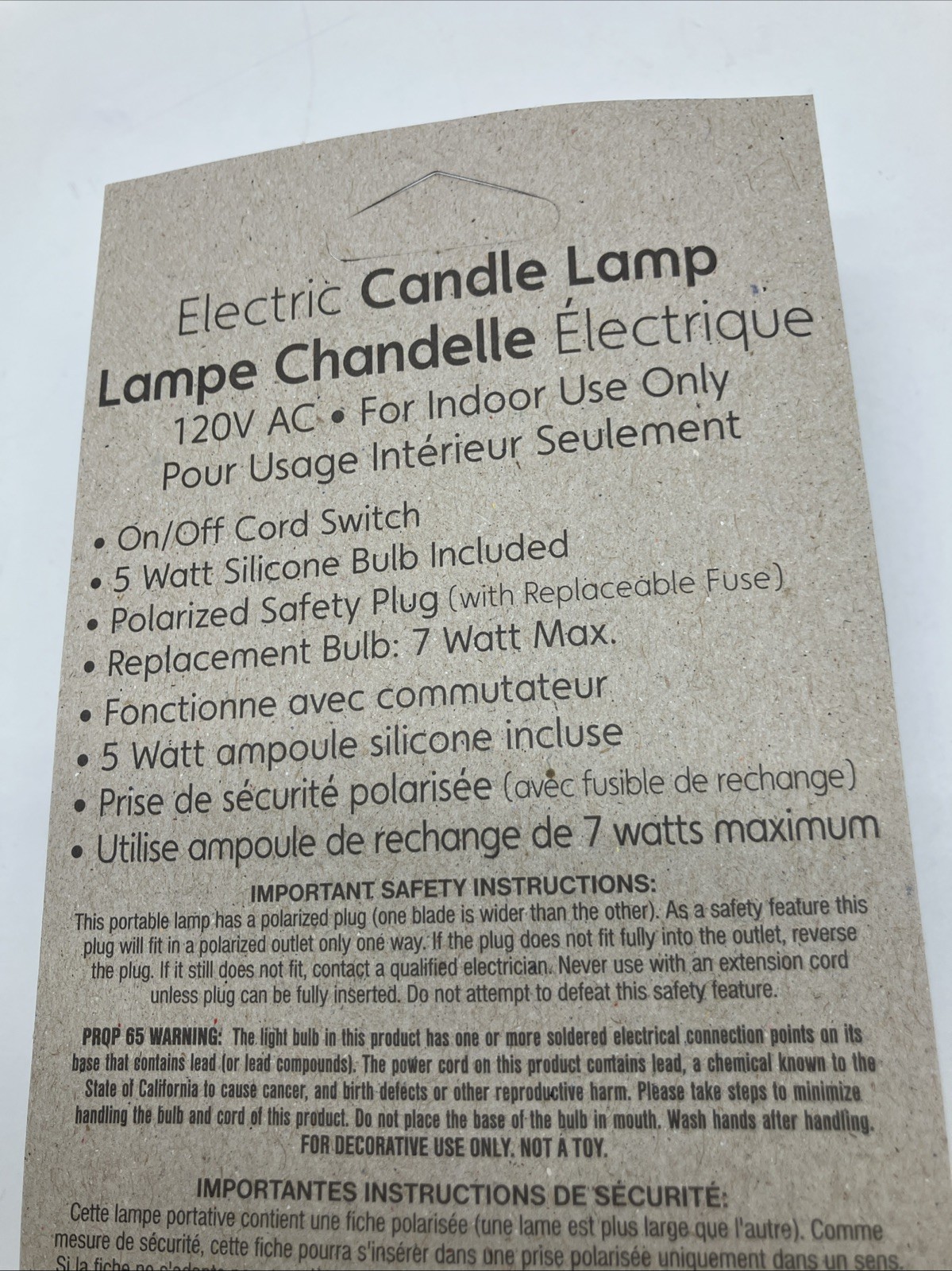 Darice Primitive Country 2″ Candle 3″ Bulb , On/Off Switch, Plug-in Indoor Use