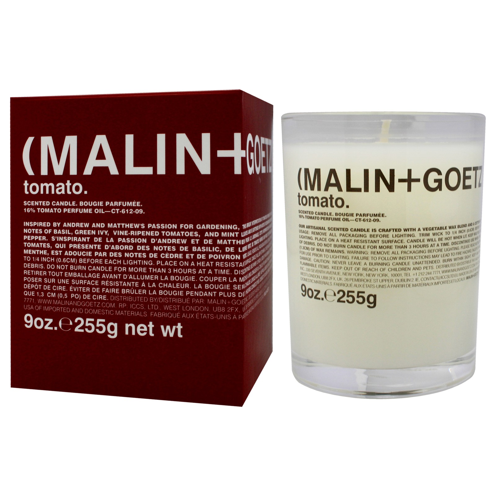 Scented Candle – Tomato by Malin + Goetz for Unisex – 9 oz Candle