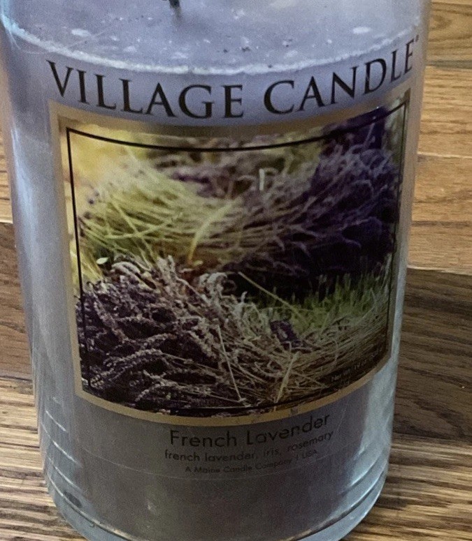 Yankee Candle French Lavender 2 Wick Burned 1 Time Jar 24 OZ 23036 Bathroom