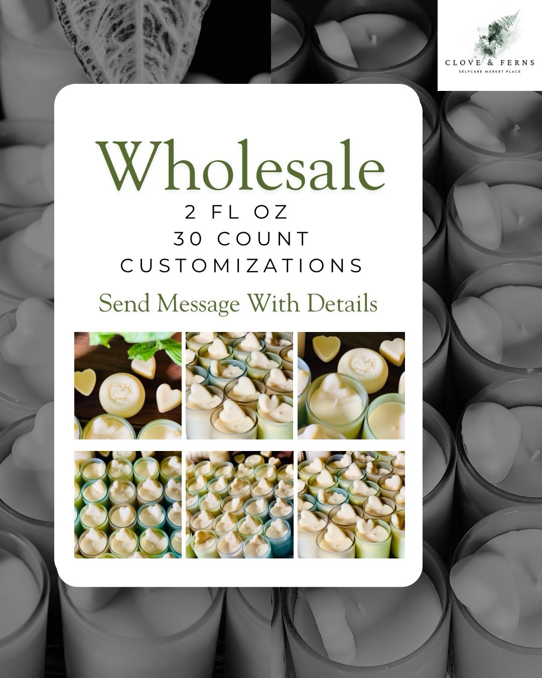 50 ct Wholesale Handmade Soy Beeswax Candles Order-Party Favors