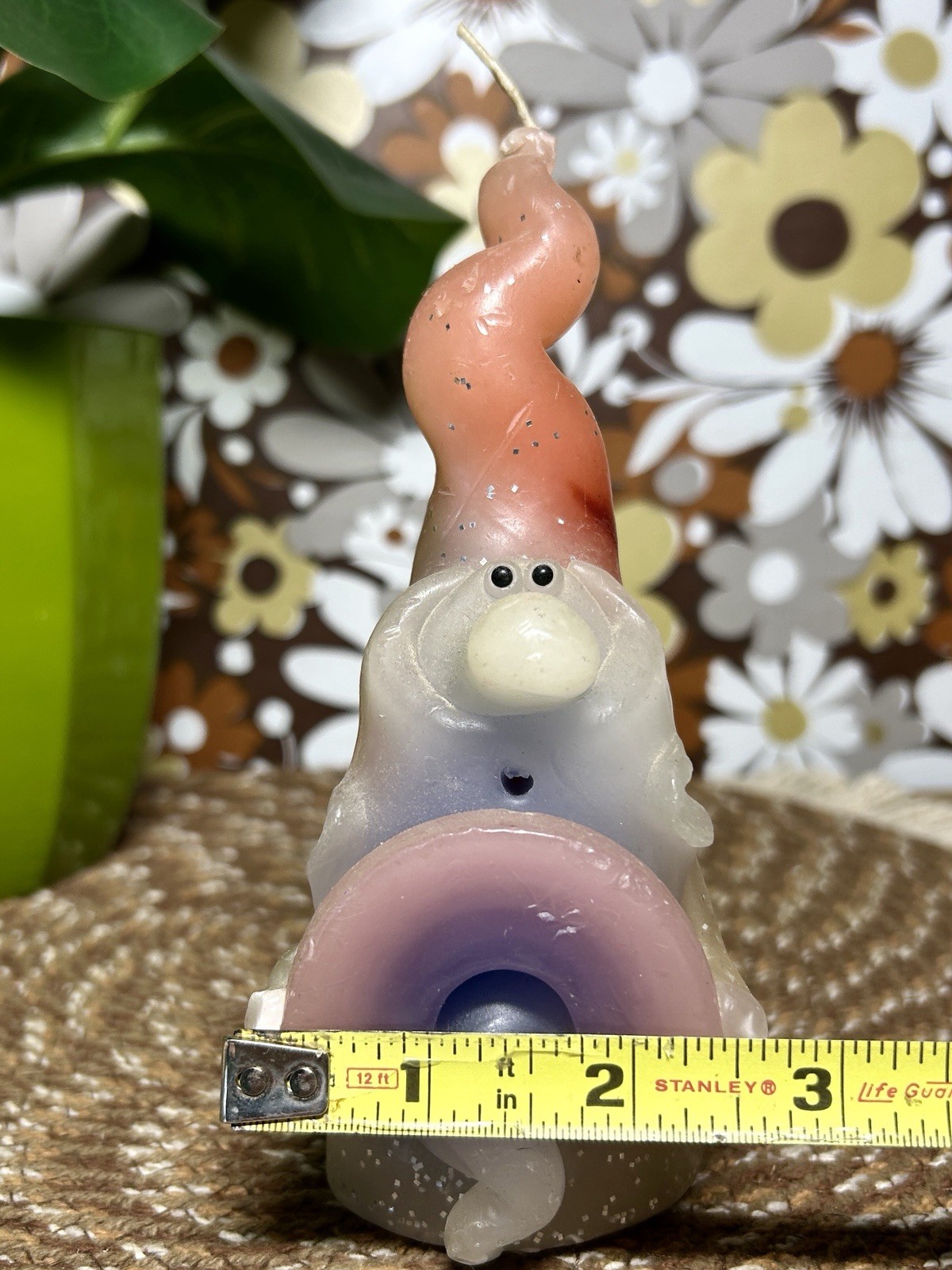 Vintage 90s Northern Lights Candle Wee Wizards Glitter Rainbow 6” EUC
