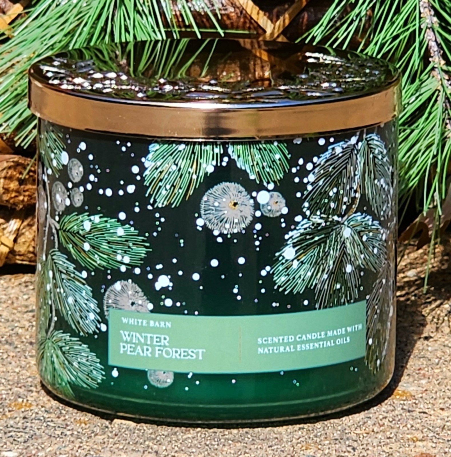 NEW ❄️🌲🍐WINTER PEAR FOREST~3 Wick Candle Bath & Body Works BOX~SHIPS FREE!!!