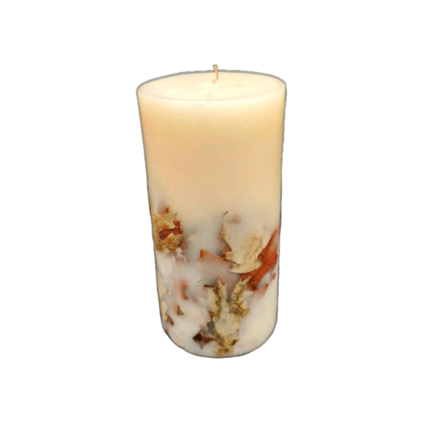 Pottery Barn Harvest Fall Leaf Botanical Candle 90-Hour Burn Time 4×8″ Unlit
