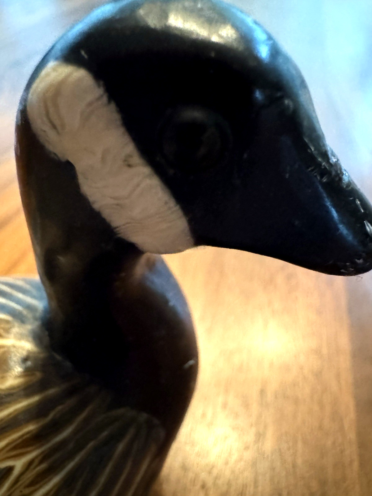 Vintage Canada Goose Figural Candle Marbled Wax Bird Lake House Cabin Decor