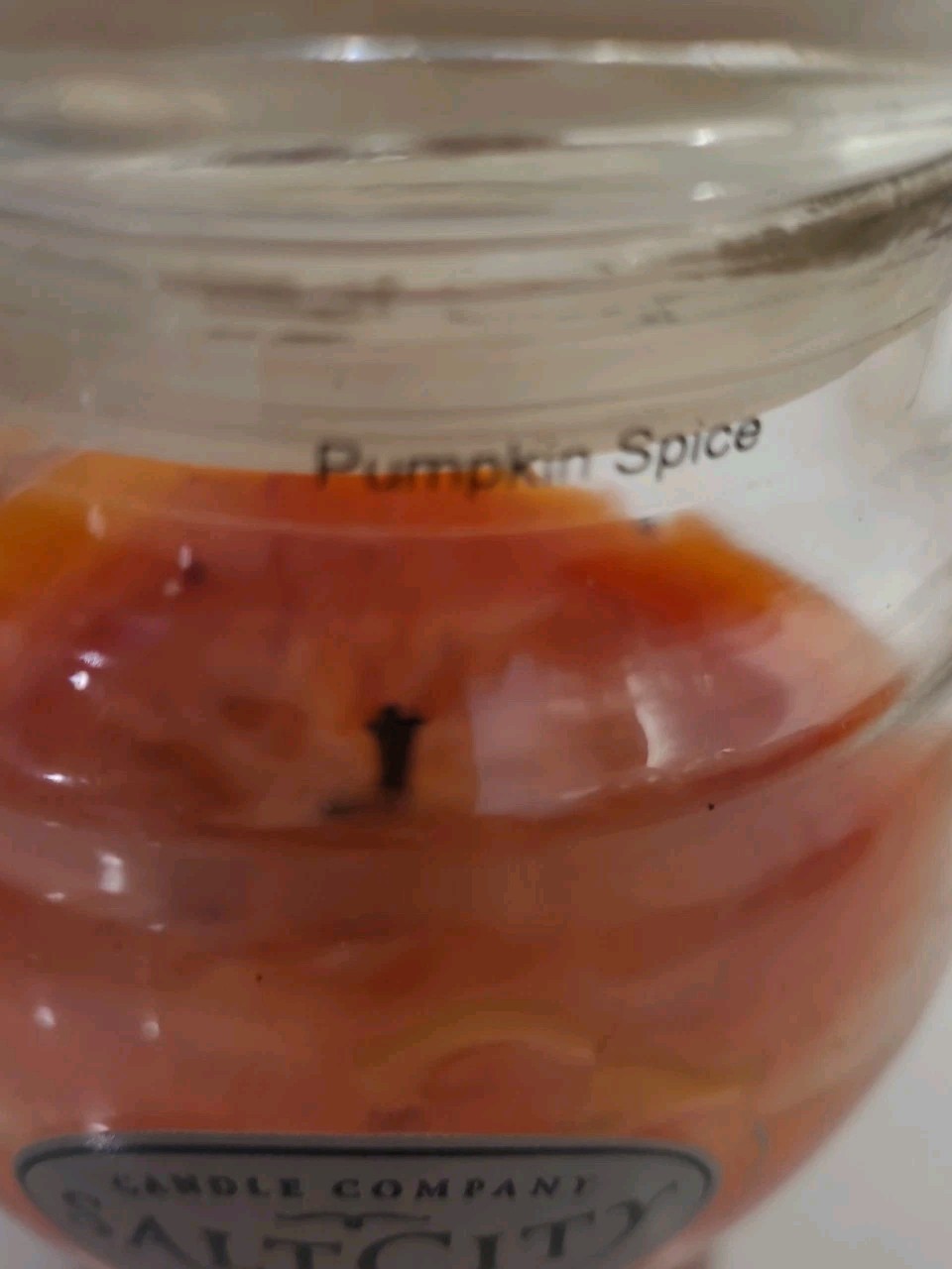 2 Salt City Candle Company Pumpkin Spice 26oz Glass Jars Retired 1 Half (B1-C6)