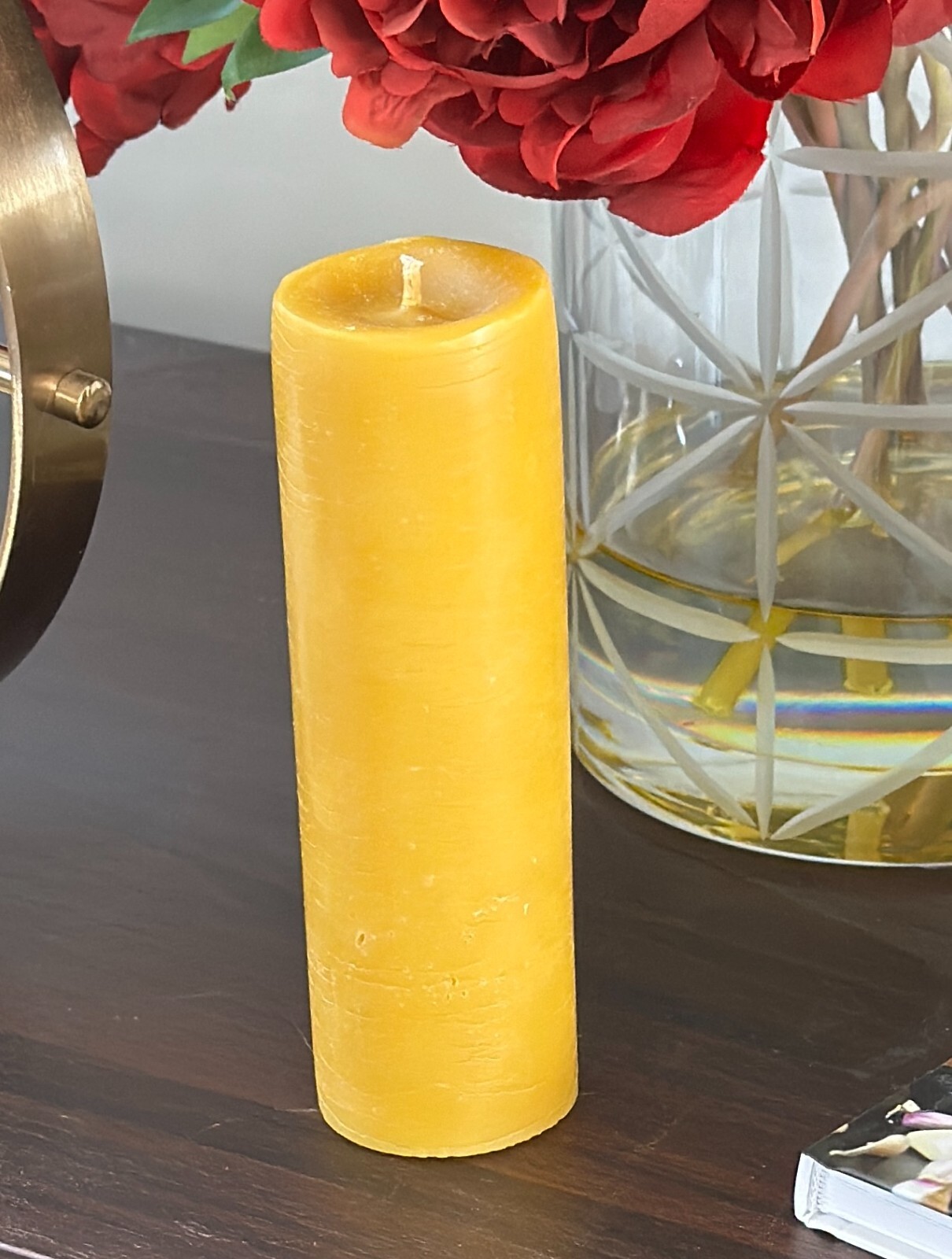 Handmade 100% Pure Beeswax Pillar Candles 100% Cotton Wick 2″x3″