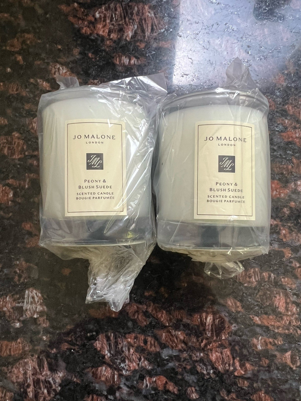 Jo Malone Peony and Blush Suede Scented Candle, Set Of Two. Brand New No Box