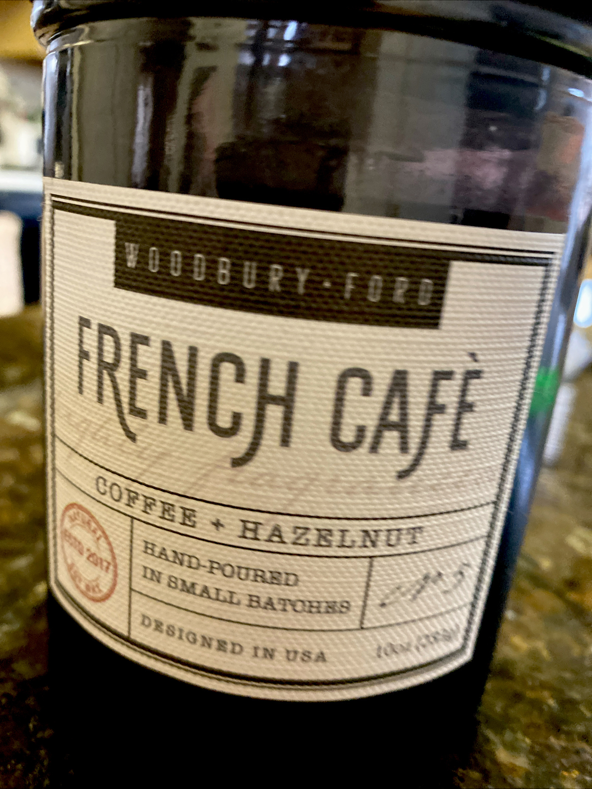 Woodbury+ Ford..French Cafe Candle Bougie Height 4” New 10oz