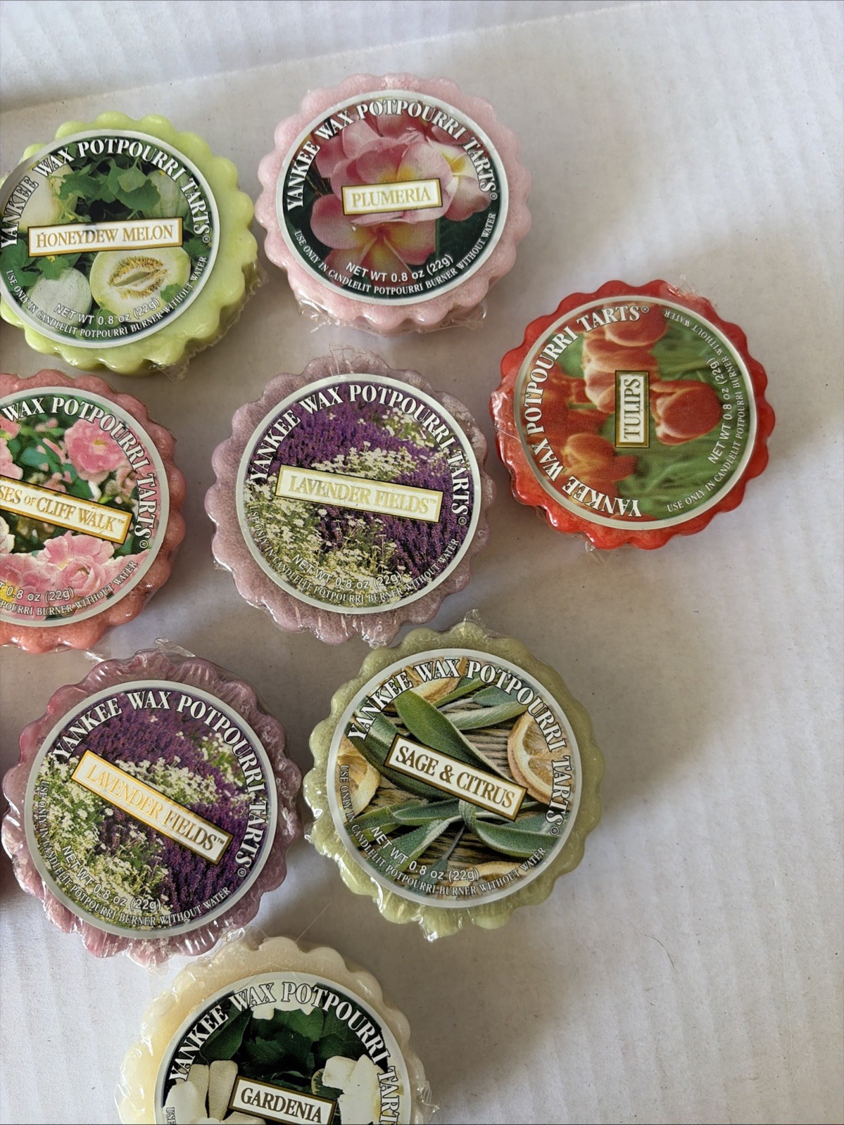 Yankee Candle Tarts Wax Melts Potpourri 11 Piece Lot Lavender Berry Tulips Sage