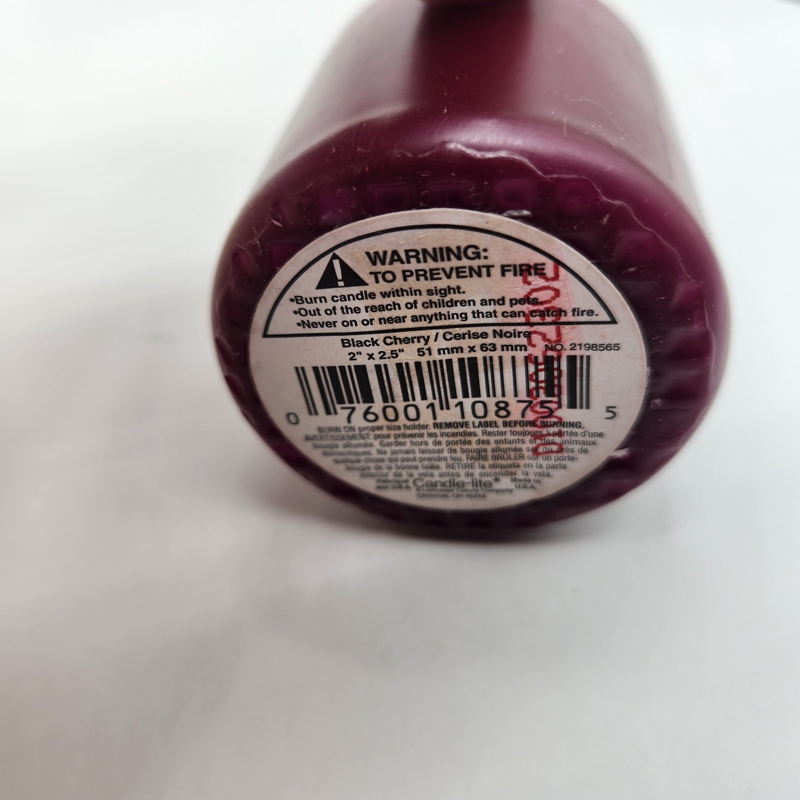 12 Pack Candle-lite 2″ x 2.5″ Small Pillar Candles Black Cherry Scent