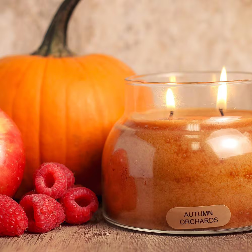 Keepers of the Light Brown Autumn Orchards 2 Wick 22 Oz. Mama Candle