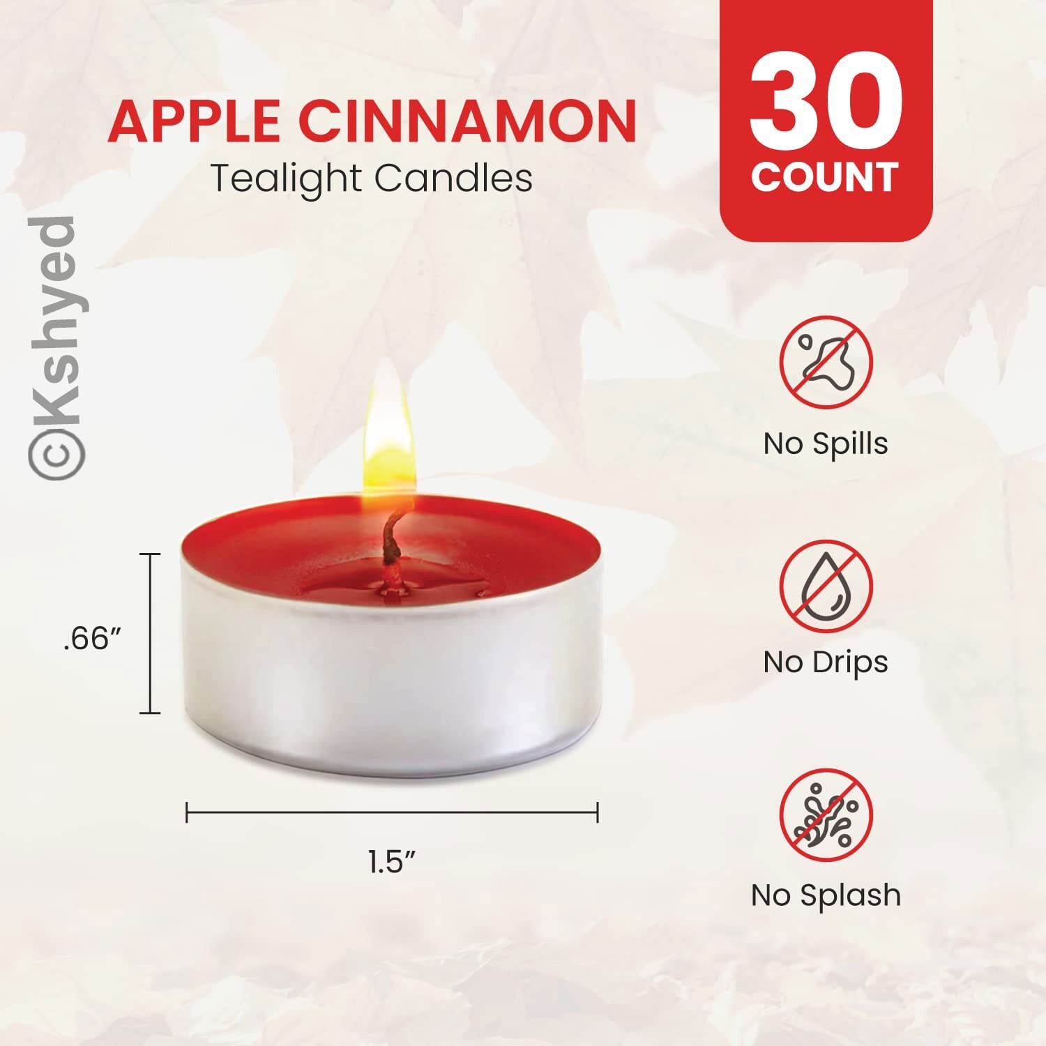 30 Pcs Scented & Unscented Tealight Candles Long Lasting Aromatherapy Candles