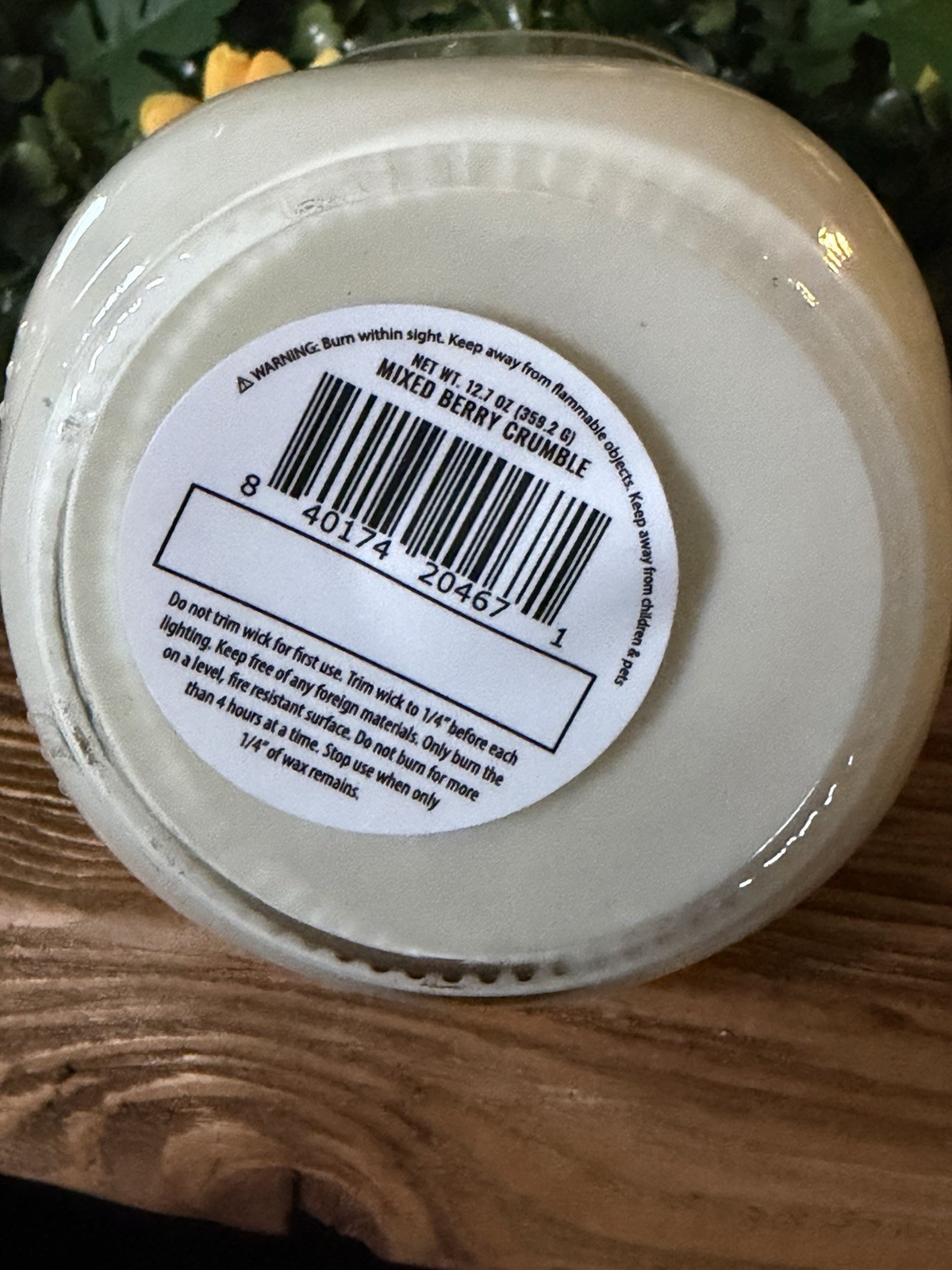 Antique Candle Co. Mixed Berry Crumble 16 oz Soy Wax Farmhouse Mason Jar Candle