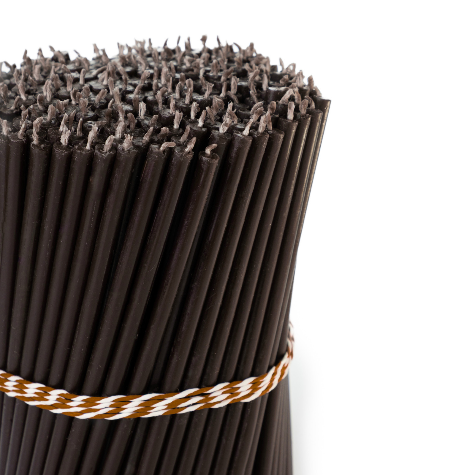 Very Thin Black Beeswax Taper Candles 7.3″ Slim Taper 0.24″ Orthodox Prayers