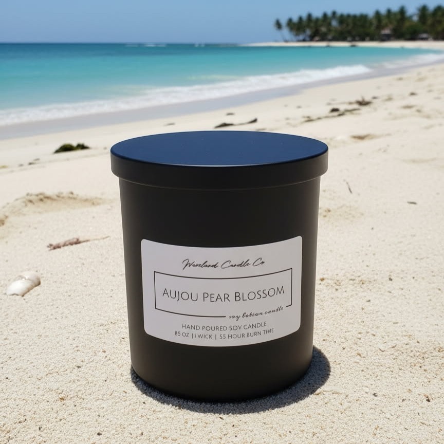 8.5 oz Black Matte Tumbler Soy Lotion Candles – 55+ Hours Burn time