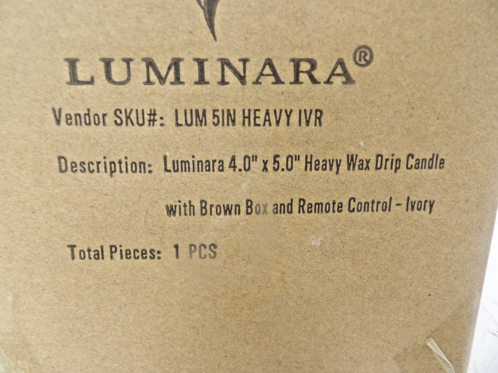 Luminara Ivory Heavy Drip Wax Flameless Pillar Candle 5″ x 4″ w/ Remote