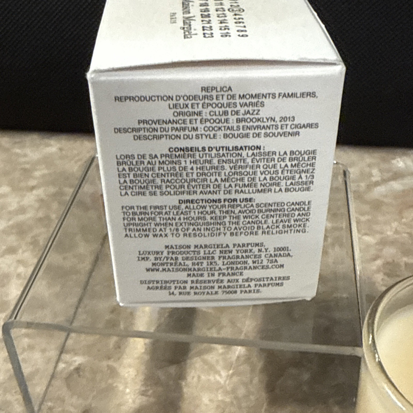 Maison Margiela REPLICA Jazz Club Scented Travel Size Candle 1.23 oz NEW IN BOX