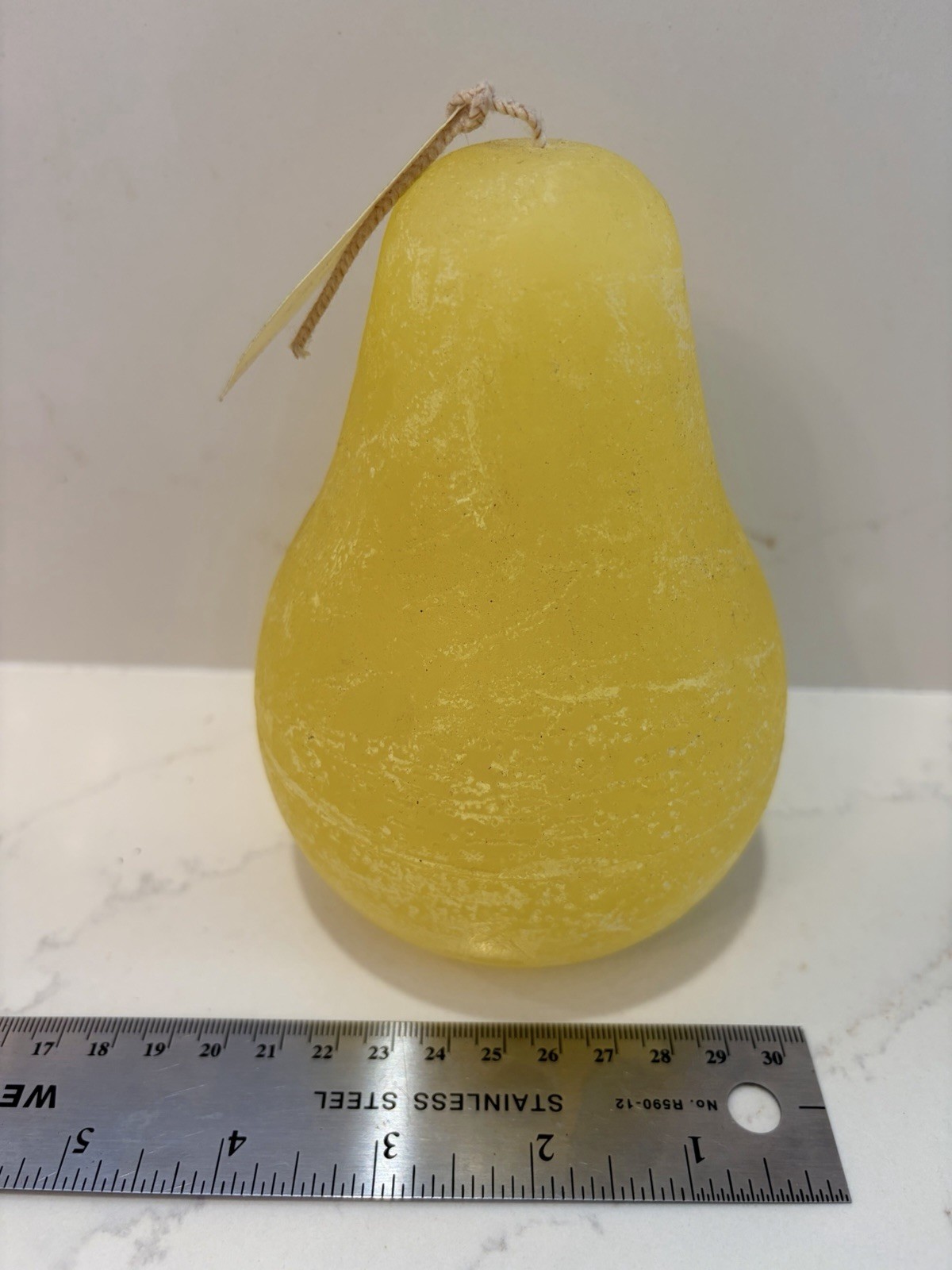 Vance Kitira Vintage Large Pear Candle 60 Hour Burn Time – Yellow – SHIPS FREE