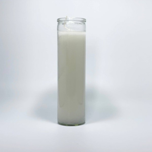11.3oz Unscented Glass Jar Candle White