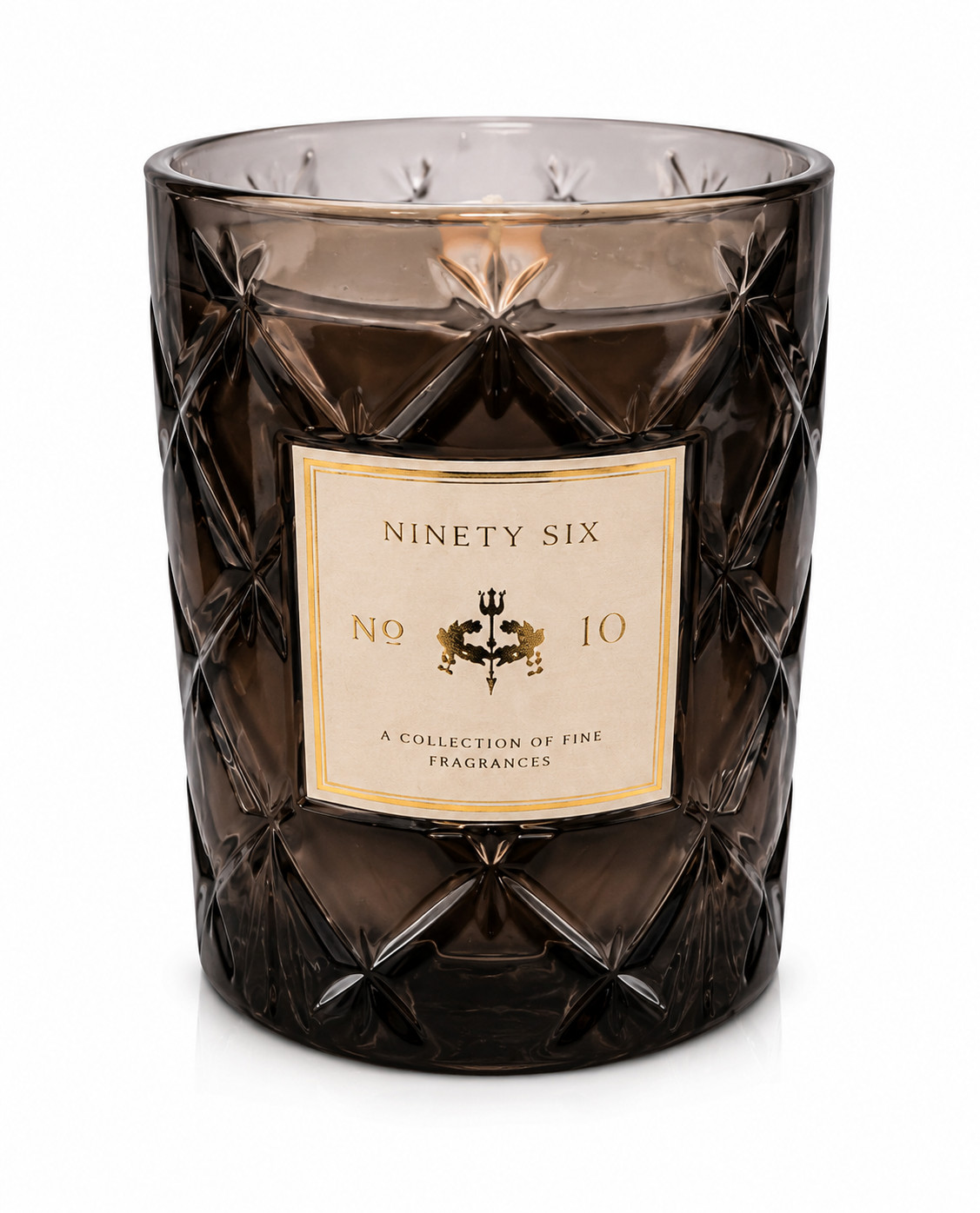 Ninety Six No. 10 Luxury Scented Candle | Premium Cut Glass Jar | Elegant Home D
