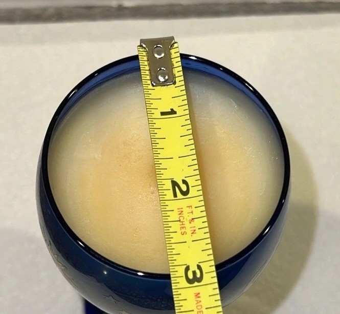 Vintage Celestial Sun Moon Stars Cobalt Blue Glass Vanilla Scent Candle 1990s