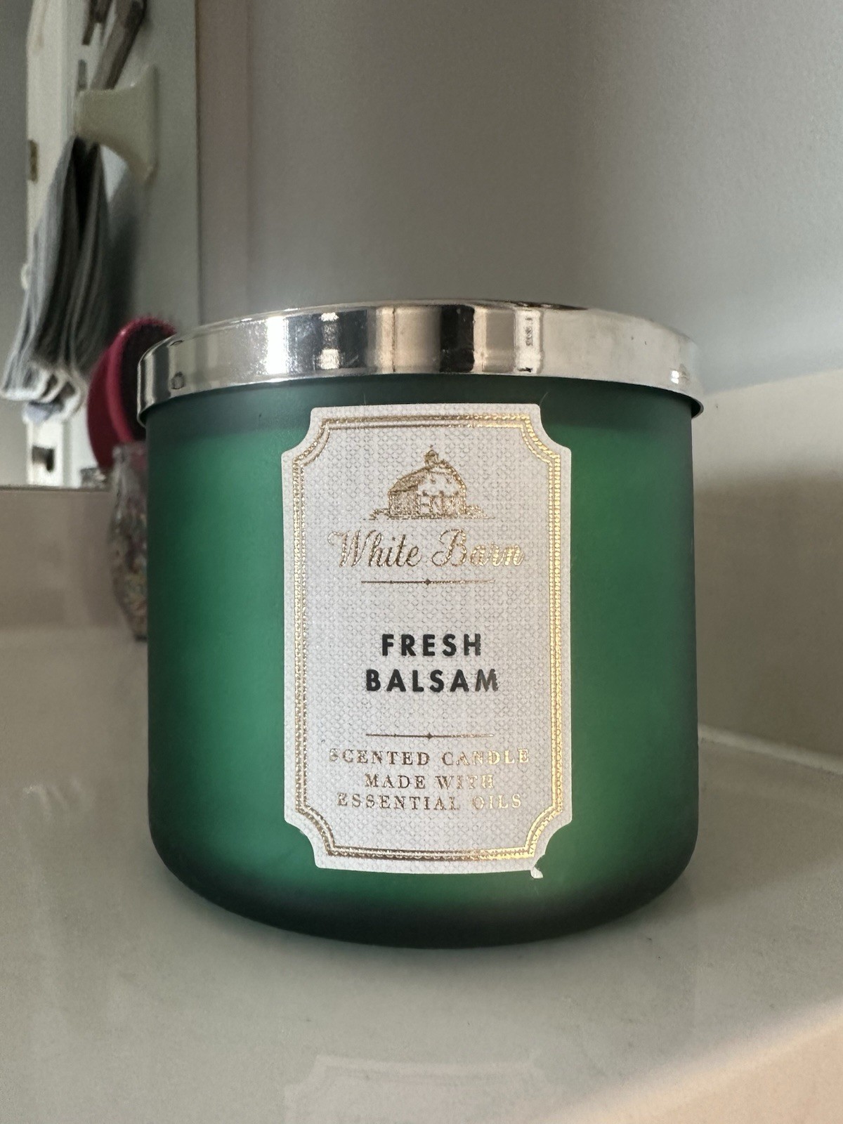 Bath and Body Works 3 Wick Candle White Barn Candle Holiday Fall Halloween