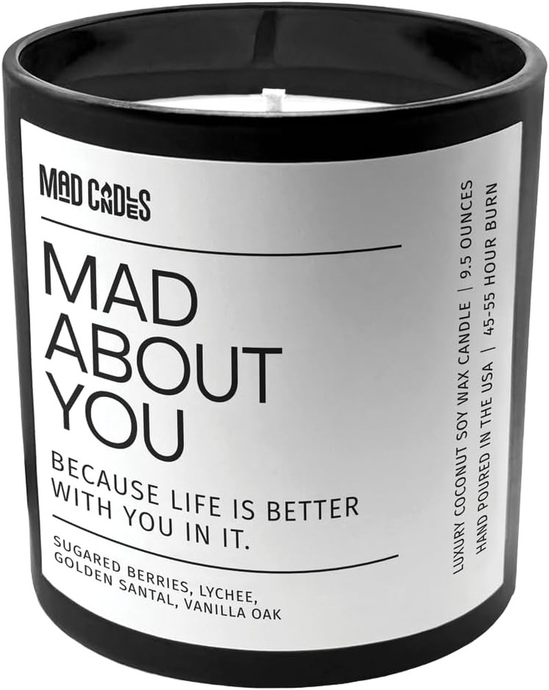 – Mad about You | Luxury Scented Candle for Bedroom & Living Room Décor | 9.5Oz