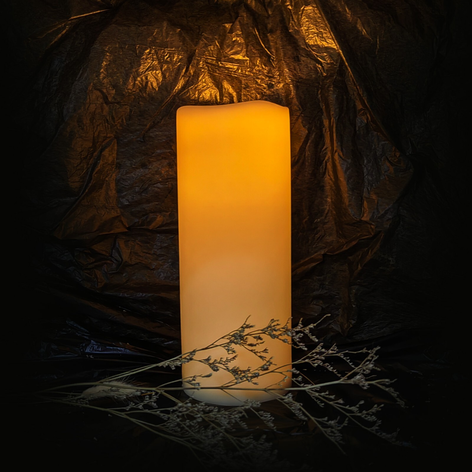 4”x10” Battery Operated Candle with Timer Large Led Candle Outdoor Waterproof
