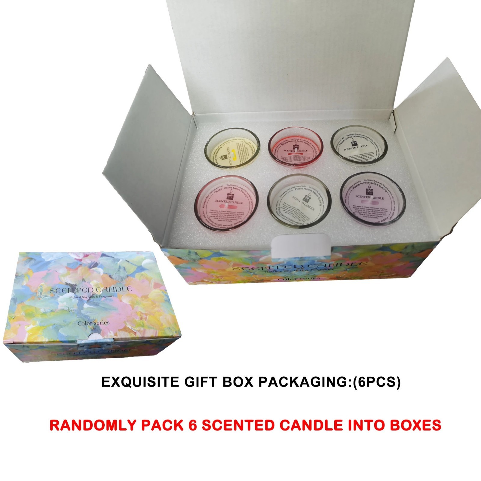 Soy Wax Scented Candle Gift Box Comes With Premium Glass Cup Aromatherapy