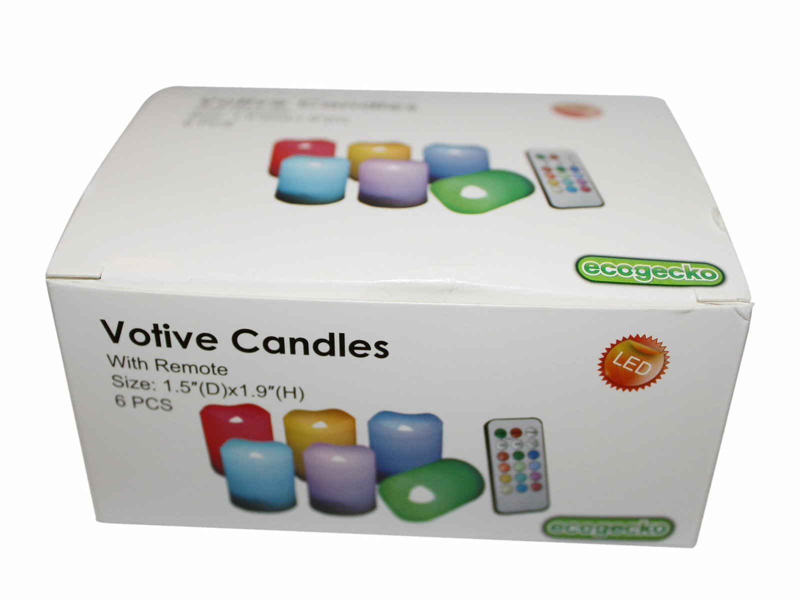 EcoGecko Indoor/Outdoor Remote Controlled Color Changing Votive Candlest