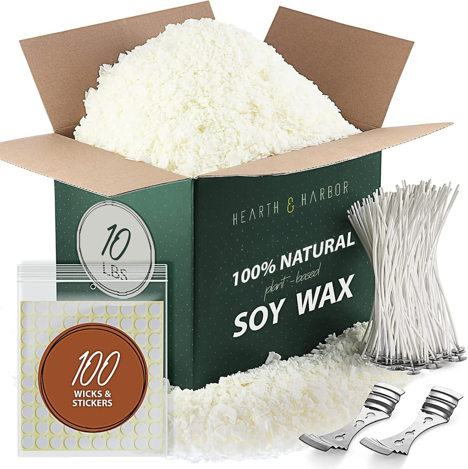 Organic Soy Candle Wax for Candle Making, 10 lbs Natural Candles Making Suppl…